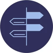 Opportunities: Line drawing of a signpost in a circle