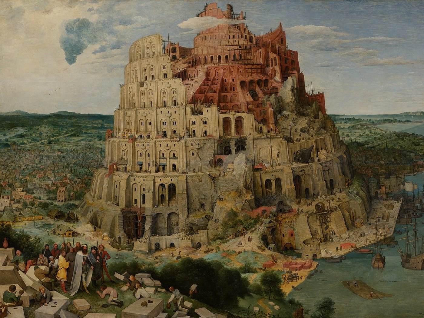 Pieter Bruegel the Elder (c. 1525/1530–1569): The Tower of Babel, c. 1563, oil on panel, Kunsthistorisches Museum, Vienna (image from Google Art Project via Wikimedia)