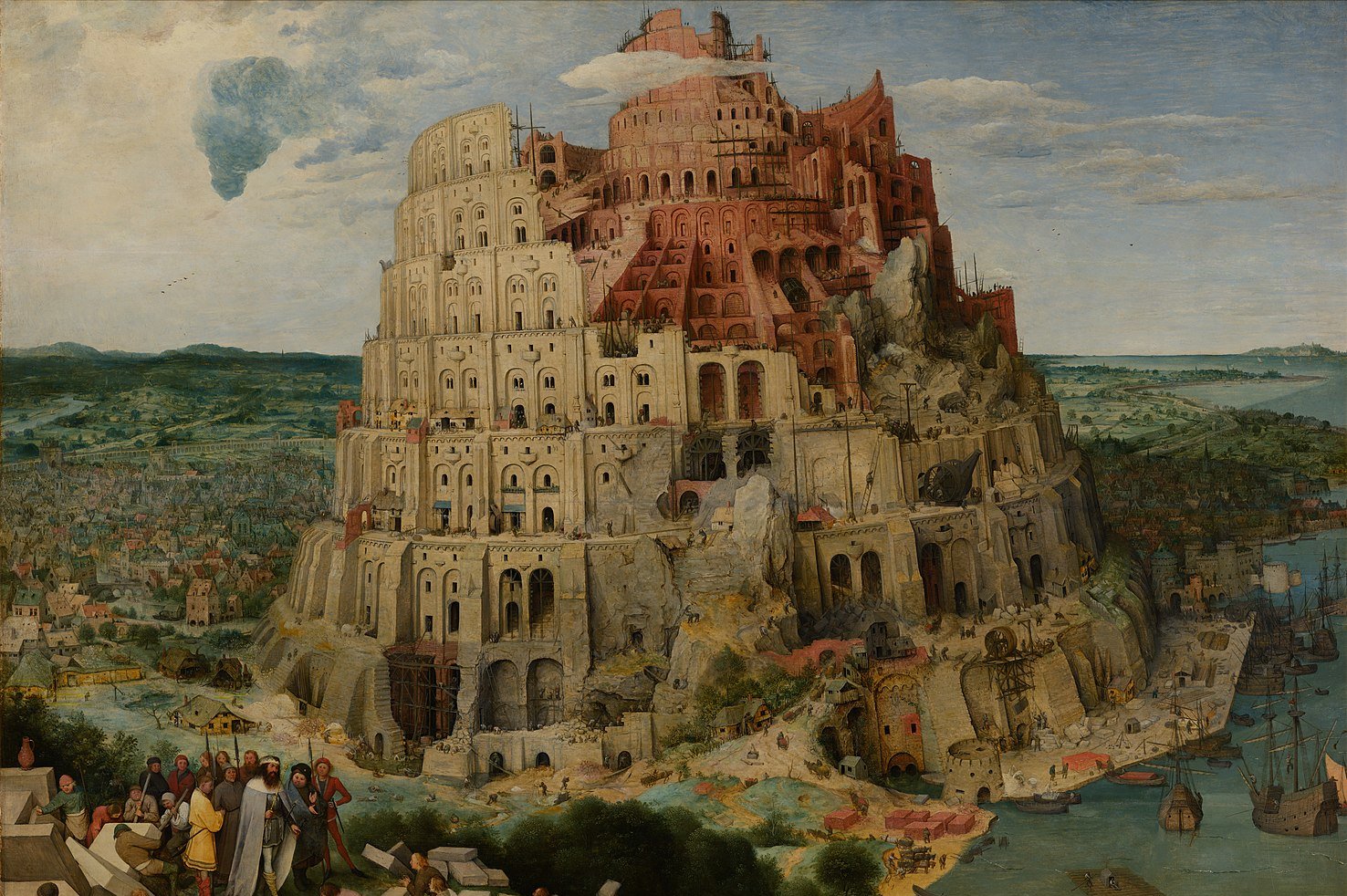 Pieter Bruegel the Elder (c. 1525/1530–1569): The Tower of Babel, c. 1563, oil on panel, Kunsthistorisches Museum, Vienna (image from Google Art Project via Wikimedia)