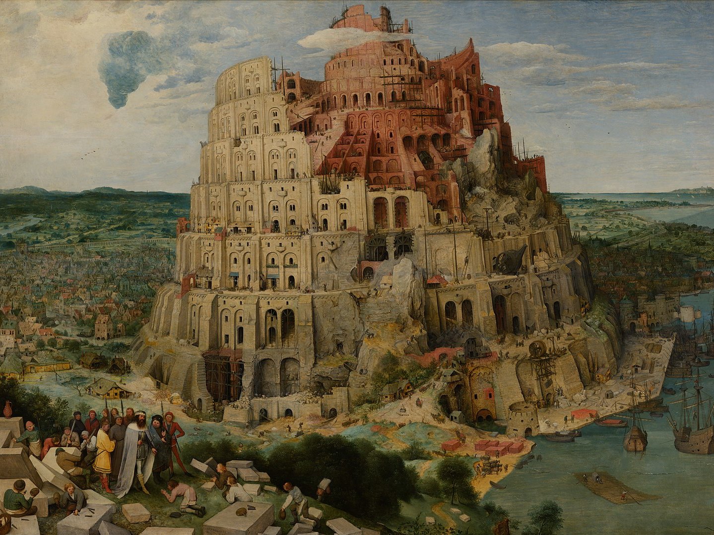 Pieter Bruegel the Elder (c. 1525/1530–1569): The Tower of Babel, c. 1563, oil on panel, Kunsthistorisches Museum, Vienna (image from Google Art Project via Wikimedia)