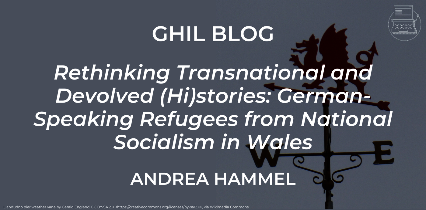 A photo of a Welsh dragon weather vane with the title of the blog post written across it,