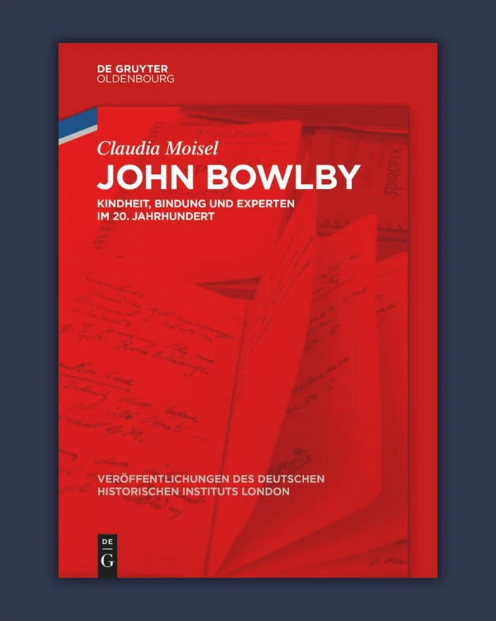 Image of a red book cover on a dark blue background