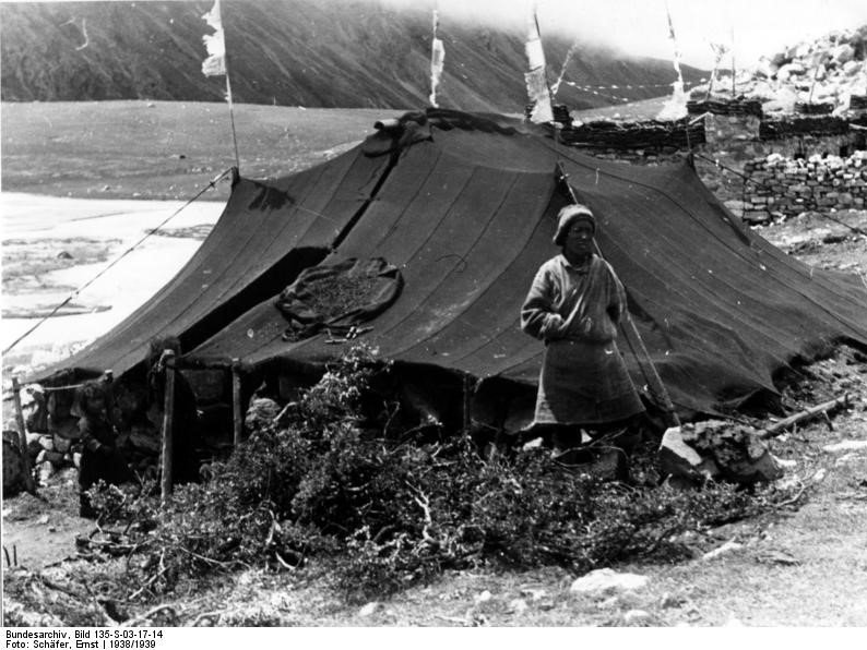 A Tibetan nomad in front of his tent