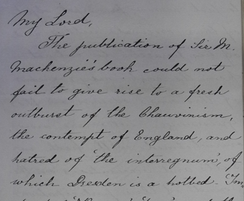 Manuscript letter, addressed to "My Lord".